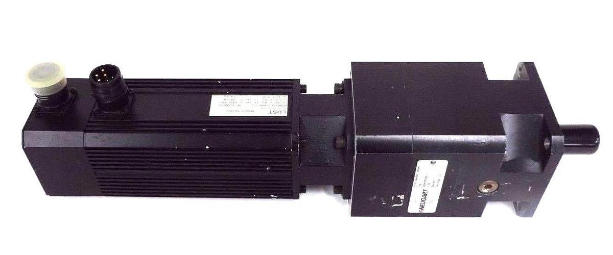 Used LUST PSM-N3-20R84-112 SERVO MOTOR W/ NEUGART PL90S/OP2/OP6 GEAR BOX 1:15 PL90S
