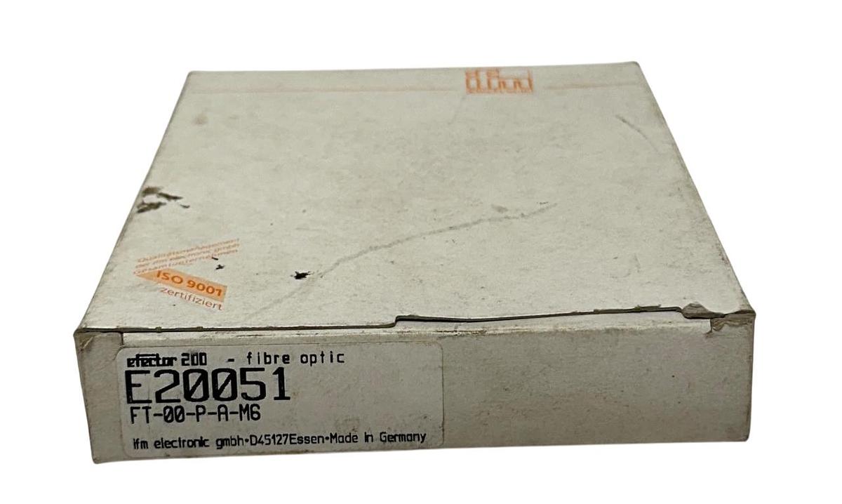 Used IFM FT-00-P-A-M6 / E20051 EFECTOR 200 FIBER OPTIC DIFFUSE REFLECTION SENSOR NSMP