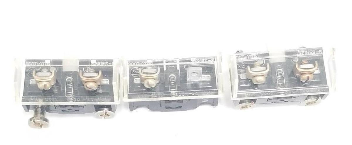 Used LOT OF 3 ALLEN BRADLEY CONTACT BLOCKS 800T-XD6 CONTACT BLOCKS SER. B