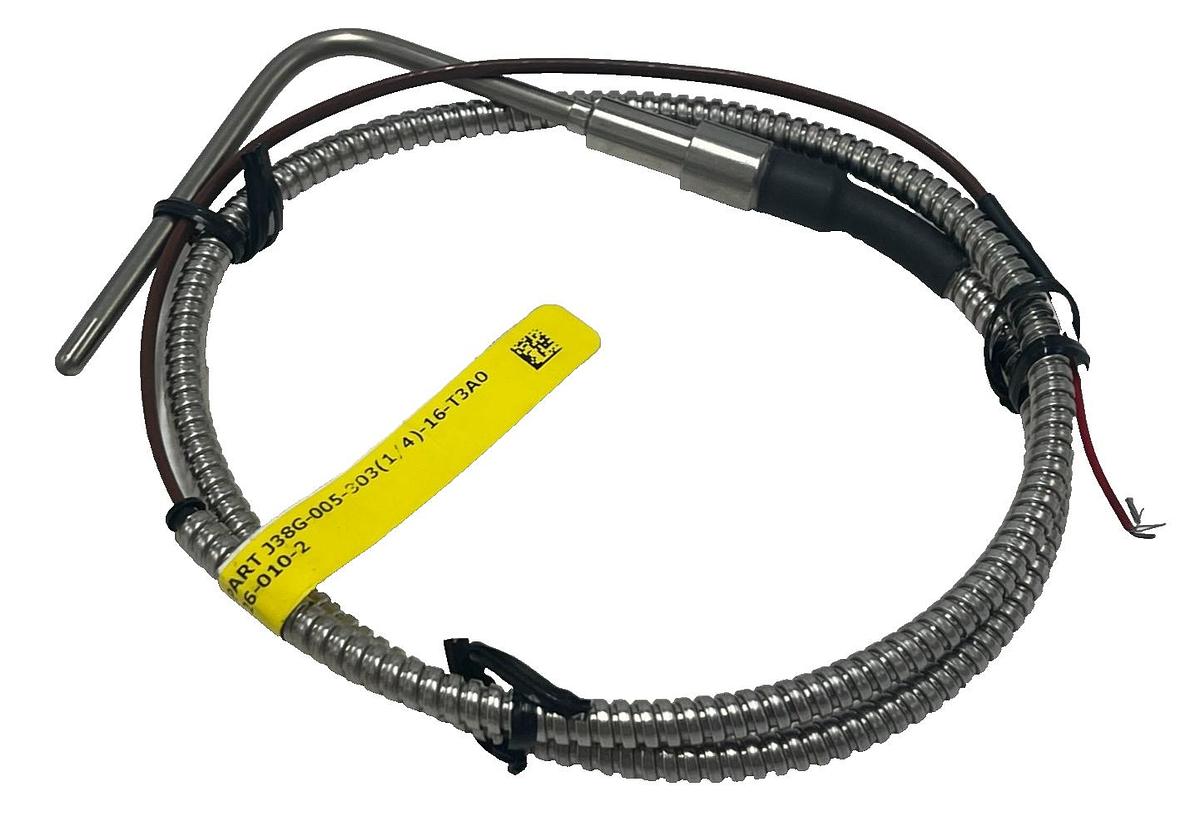 Used Pyromation J38G-005-303 Type J Thermocouple 1/4" NPT Mount 303 SS Sheath 16" L