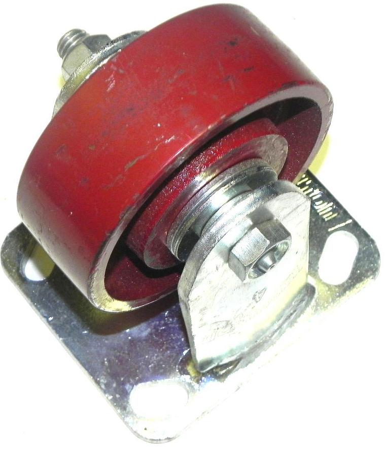 NEW HAMILTON NON-SWIVEL IRON CASTER WHEEL 4-1/2"X4"
