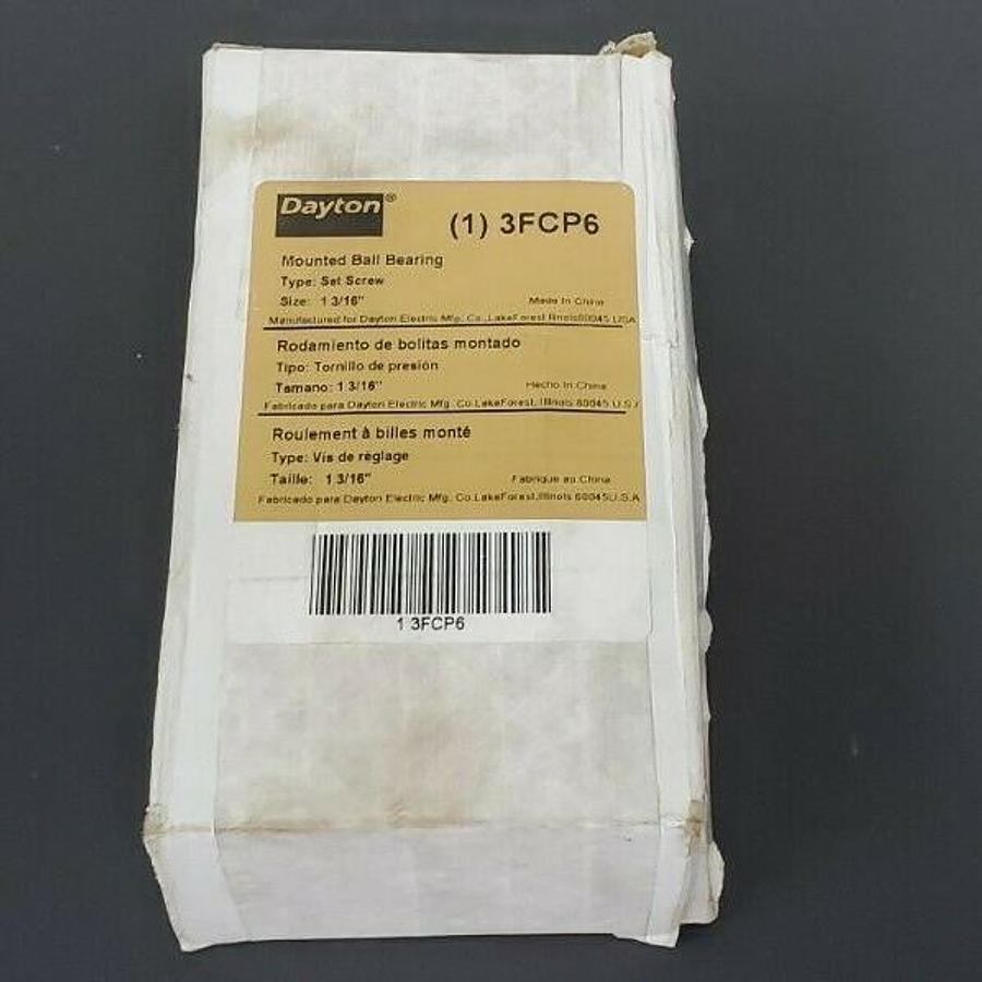 Used NIB DAYTON 3FCP6 MOUNTED BALL BEARING SET SCREW SIZE: 1 3/16''