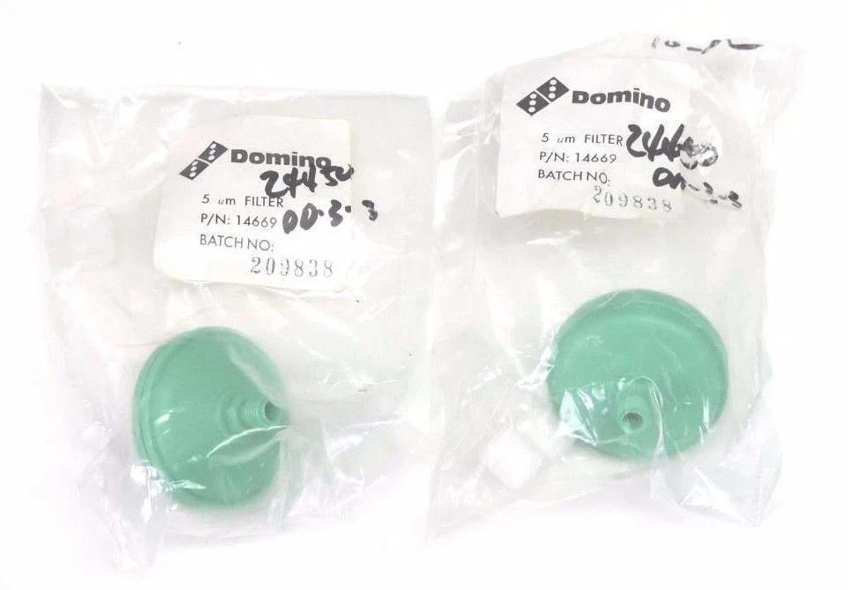 Used LOT OF 2 NEW DOMINO P/N: 14669 FILTERS 5 uM
