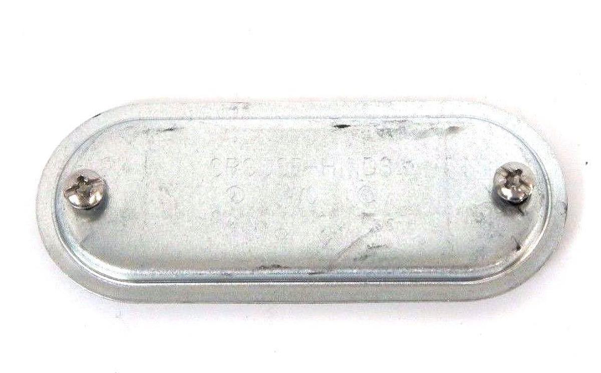 Used BOX OF 25 NEW COOPER CROUSE HINDS 470 OBROUND COVERS FOR FORM 7 BODY 1-1/4"