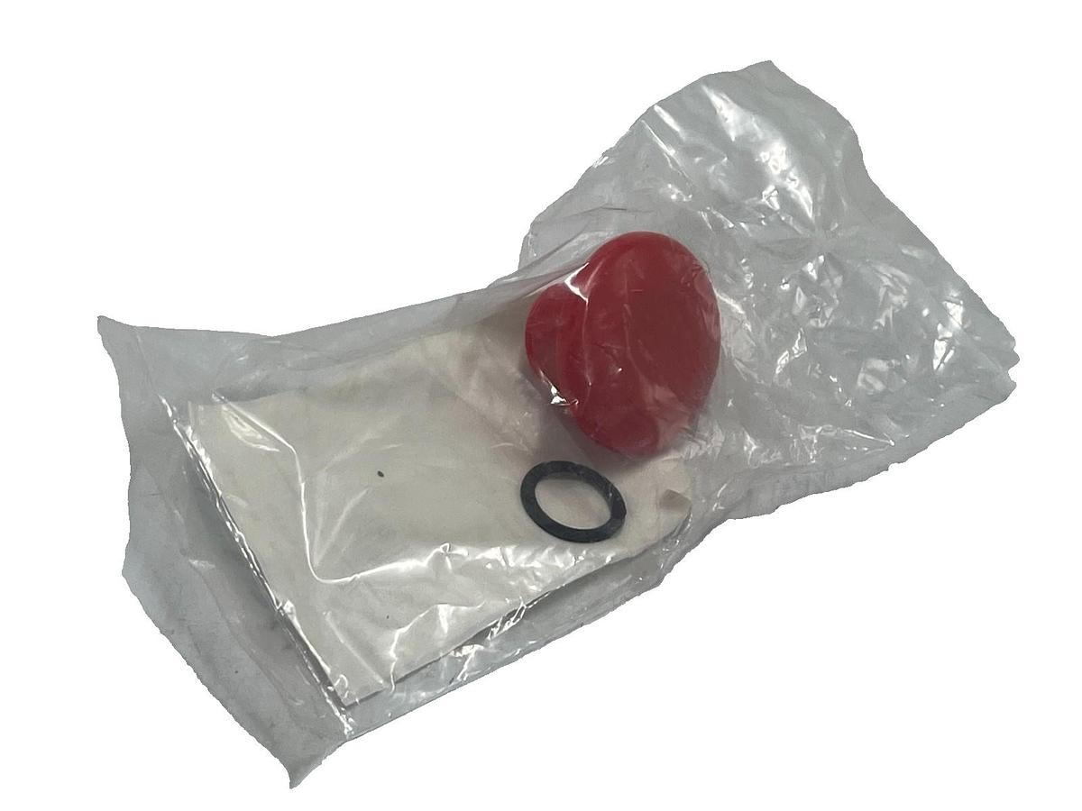 Used Siemens 52RC3D2 Red Plastic Mushroom Head Cap 30mm 1-3/4" Dia Non-Illuminated