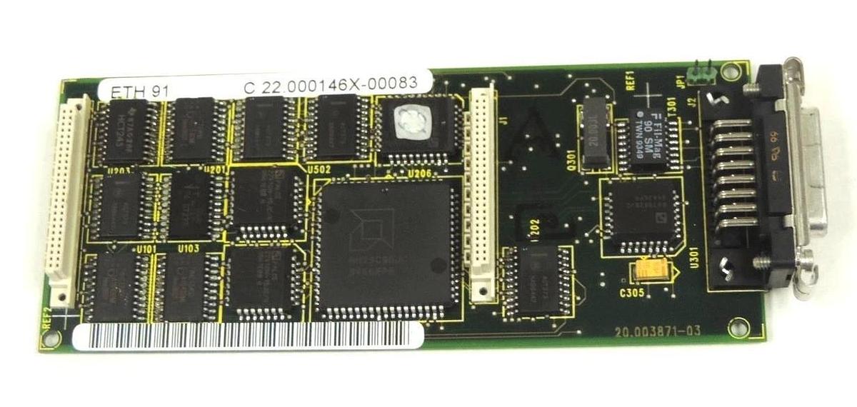 Used HELLER 22.000146 PRINTED CIRCUIT BOARD ETH91, C 22.000146X-00083, 20.003871-03
