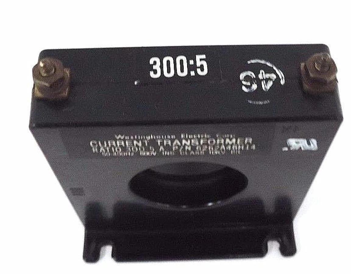 Used WESTINGHOUSE 6262A46H14 CURRENT TRANSFORMER RATIO: 300:5, 50-400HZ, 600V