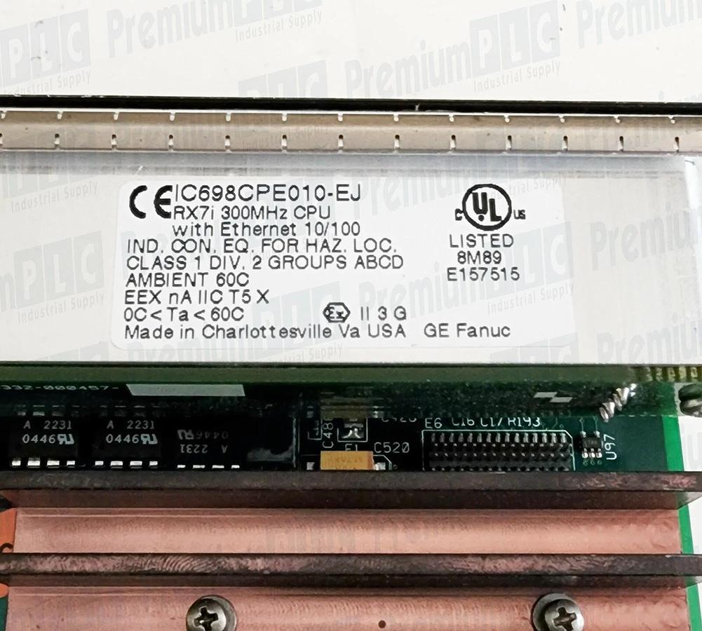 Used USED GE FANUC IC698CPE010-EJ PACSystems RX7i 300MHz CPU MODULE w/ETHERNET 10/100