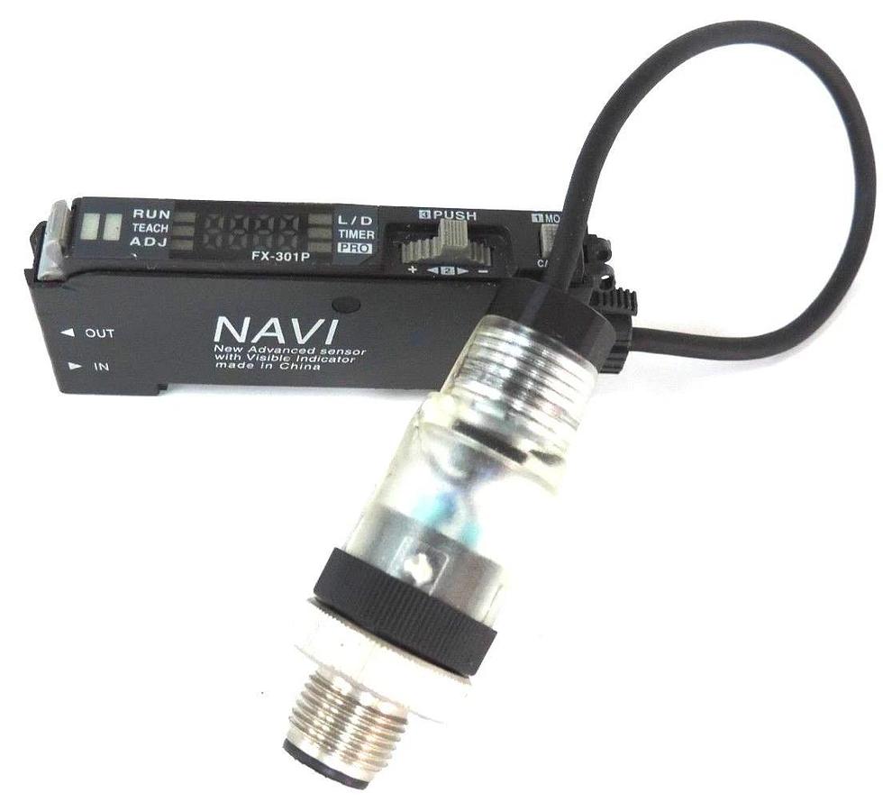 Used SUNX FX-301P-F7 NAVI ADVANCED DIGITAL FIBER OPTIC SENSOR