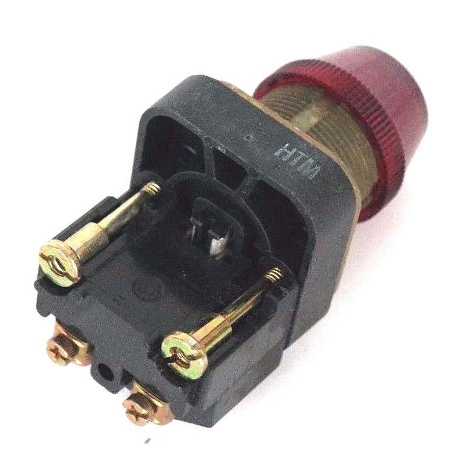 Used NEW ALLEN BRADLEY 800T-P16 PILOT LIGHT, RED LENS, SER. T, 120V, 50/60HZ