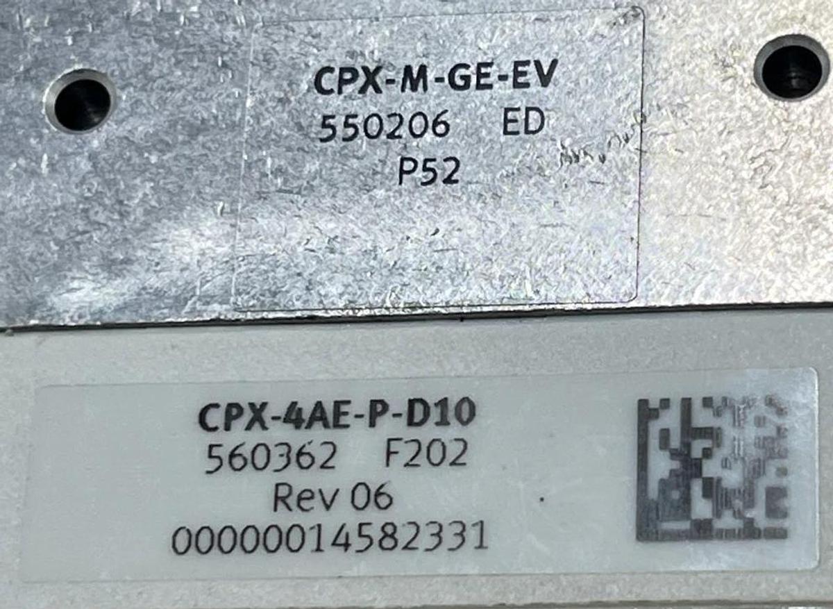 Used Festo CPX-4AE-P-D10 REV 06 (560362) Pressure Sensor Module | CPX-M-GE-EV Block