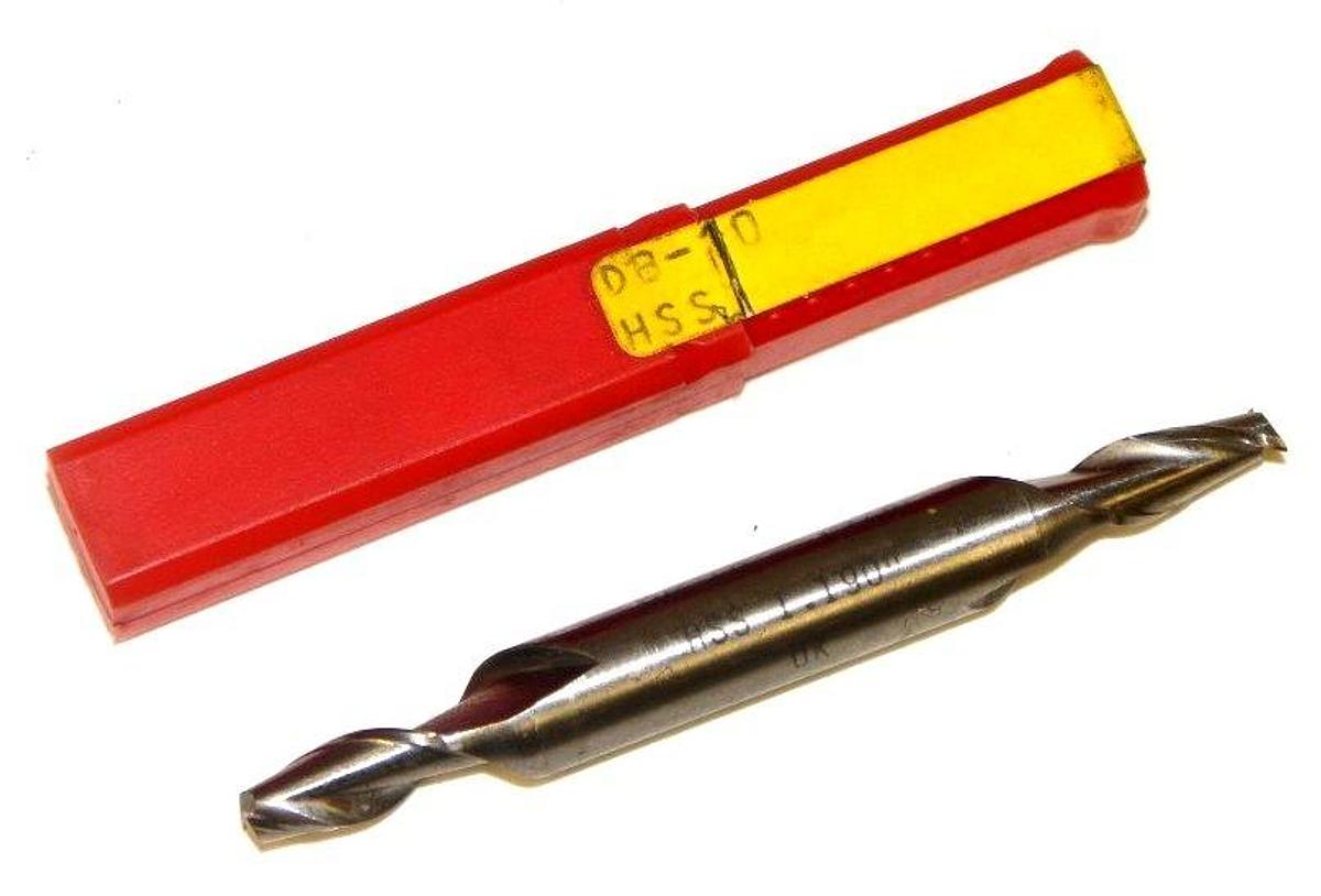 Used LOT OF 2 NEW DURA-MILL DB-10 1/4'' DOUBLE END MILL BIT, HSS 1.190, 2FLT