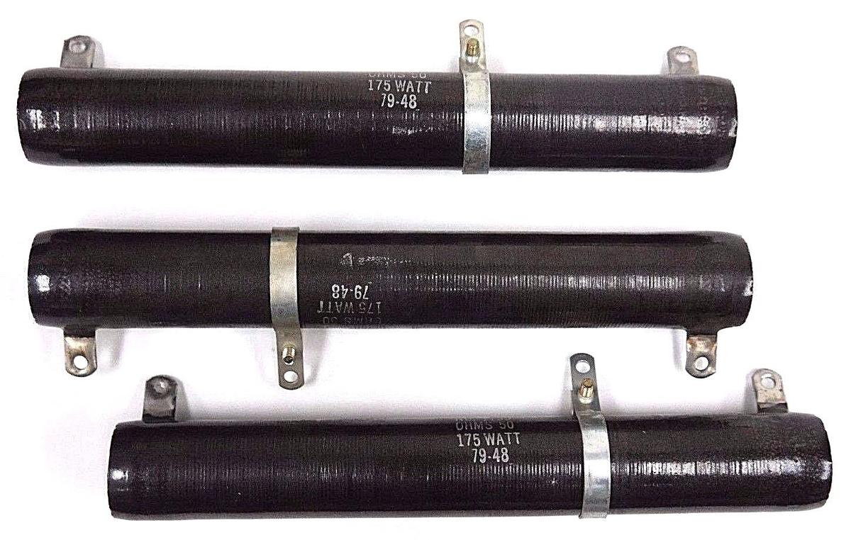 Used LOT OF 3 OHMITE DIVIDHOM 210-175P-46 NO. 1159 RESISTOR OHMS 50 175WATT 210175P46