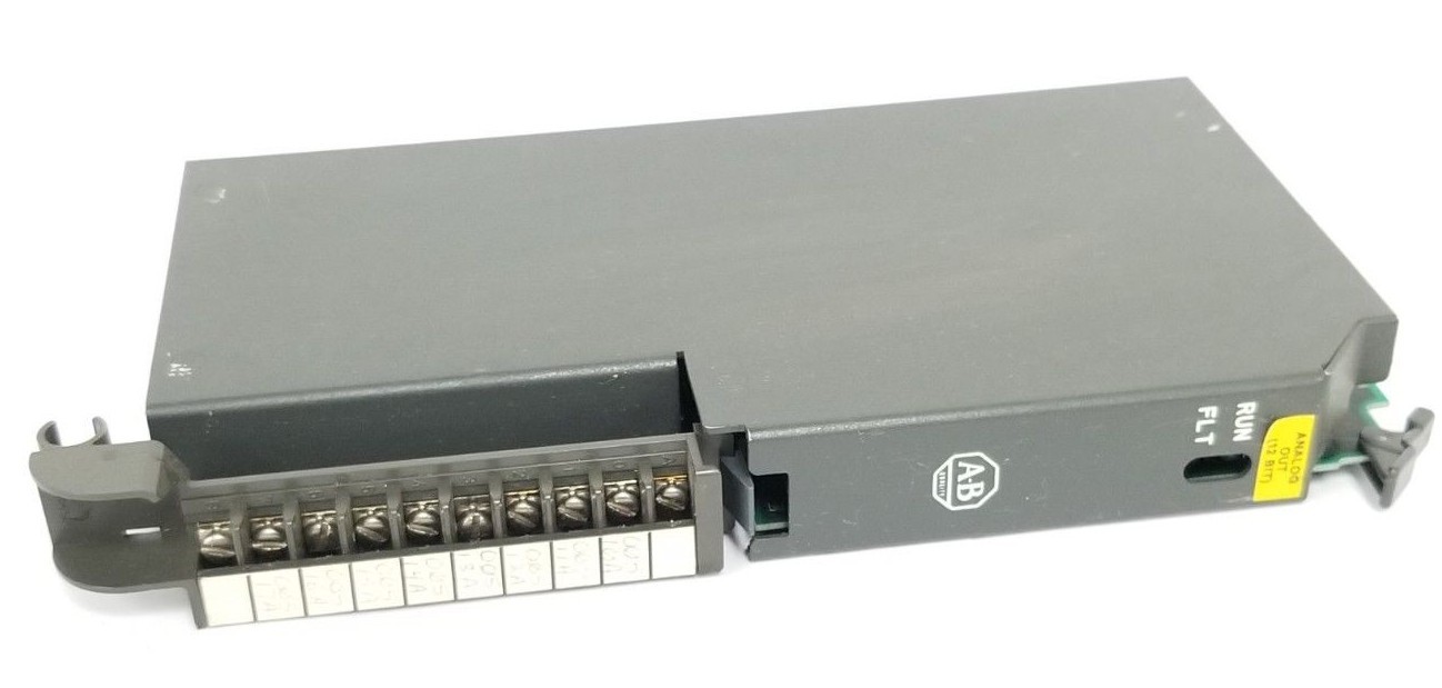 Used ALLEN BRADLEY 1771-OFE1 ANALOG OUTPUT MODULE SER. A F/W REV. B W/ 1771-WA SER. B
