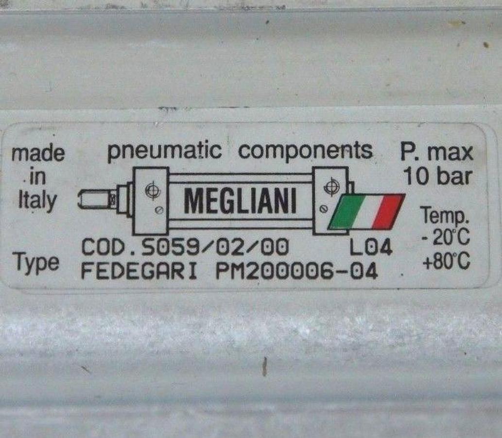 Used NEW MEGLIANI TYPE COD.S059/02/00 CYLINDER FEDEGARI, PM200006-04