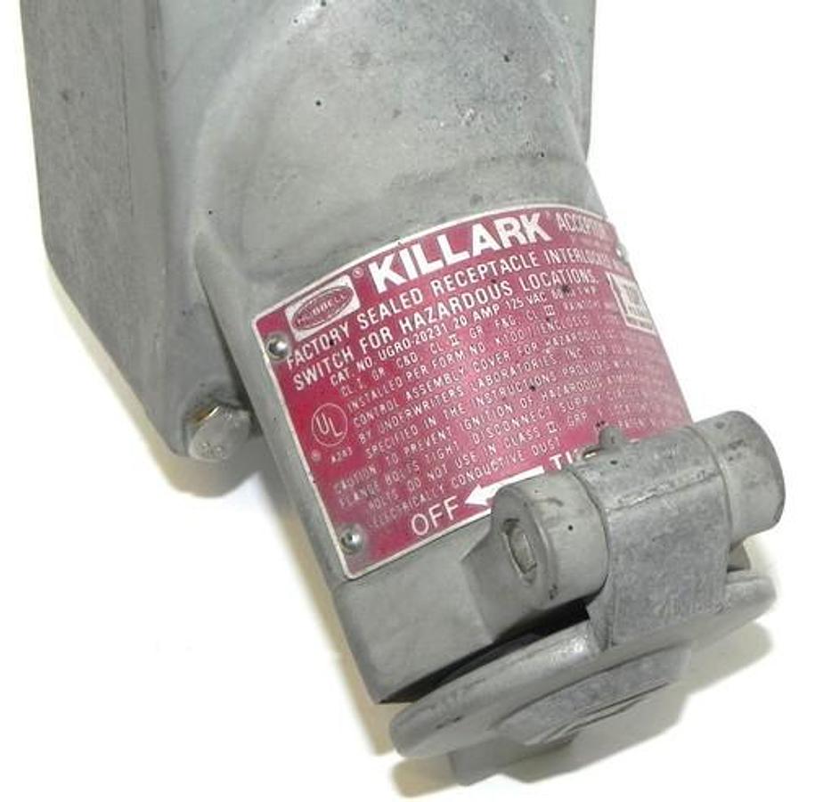 Used HUBBELL UGR02-0231 KILLARK ACCEPTOR 20AMO, 125VAC, 60HZ, 1 H.P. UGR020231