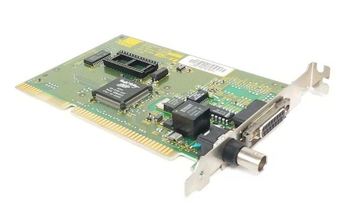 Used 3COM / ETHERLINK III 03-0021-100 COAX AUI CONTROL BOARD REV. B, 3C509B