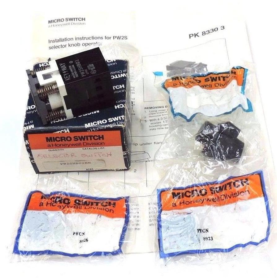 Used NIB HONEYWELL PW2SHB02NN SELECTOR SWITCH, PW2SHB01, PWCN, PW2SZ02, PW2PZ03