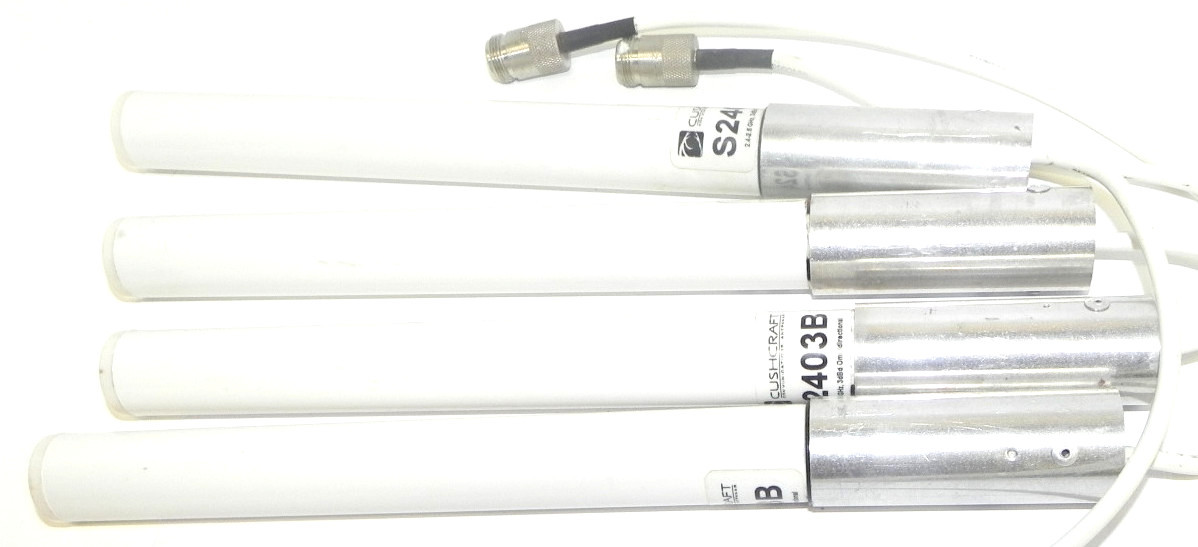 Used LOT OF 4 CUSHCRAFT S2403B OMNI-DIRECTIONAL ANTENNA 2.4 -2.5 GHz 3dBd