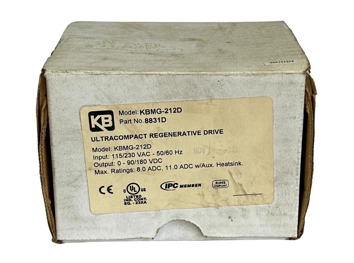 Used NEW KB ELECTRONICS KBMG-212D / 8831D ULTRACOMPACT REGENERATIVE DRIVE 115/230VAC