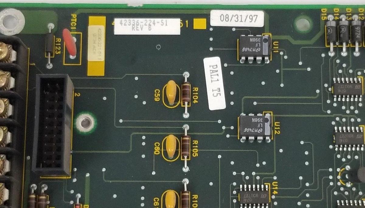 Used ALLEN BRADLEY 42336-224-51 CONTROL BOARD REV. B W/ 1336S-EN4 LANGUAGE MODULE