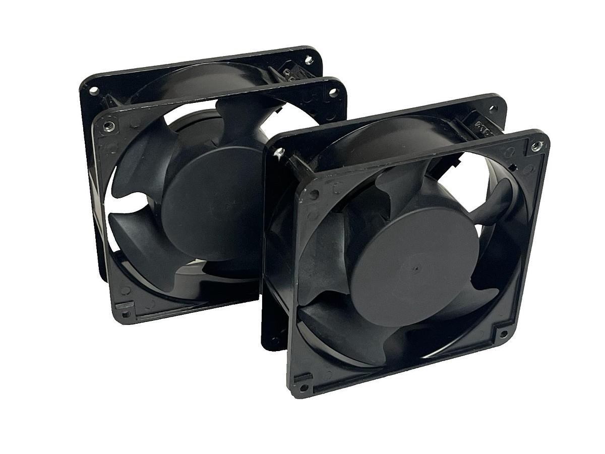 Used Lot of 2 Sunon SP100A 1123XBT.GN Cooling Fans - 115V AC 120mm Axial