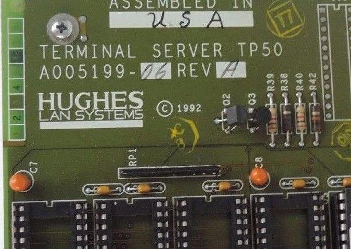 Used HUGHES LAN SYSTEMS A005199-06 TERMINAL SERVER TP50 REV A A005199