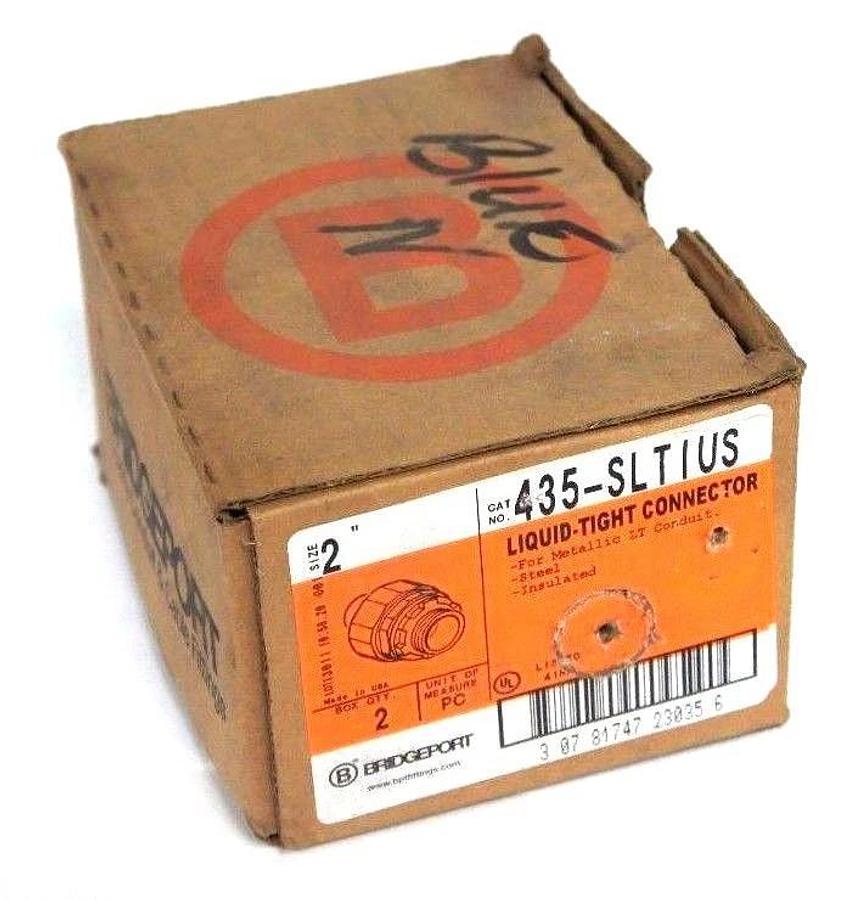 NIB BRIDGEPORT 435-SLTIUS LIQUID TIGHT CONNECTOR 2" 435SLTIUS