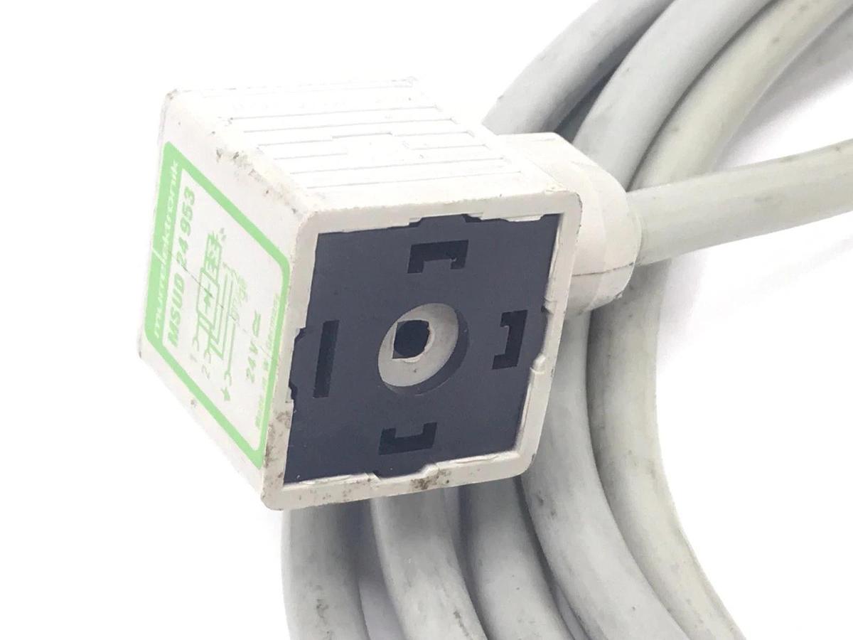 Used MURR ELEKTRONIK MSUD 24953 VALVE PLUG CORD SET 24V