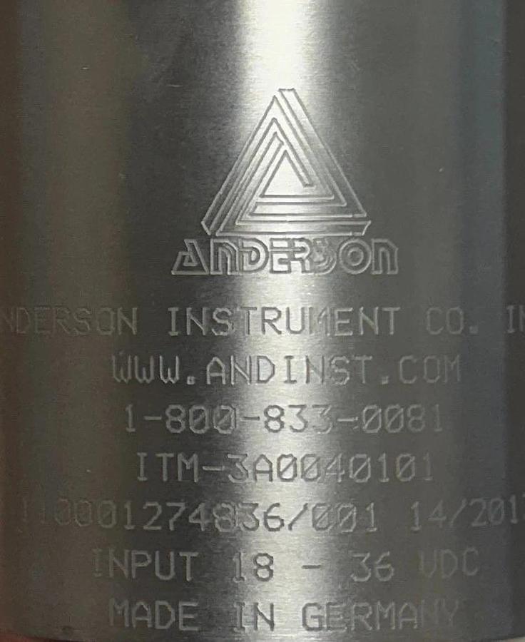 Used ANDERSON ITM-3A0040101 / TC1.5'' / M12-AIC RELATIVE TURBIDITY MONITOR ITM-3 USNP