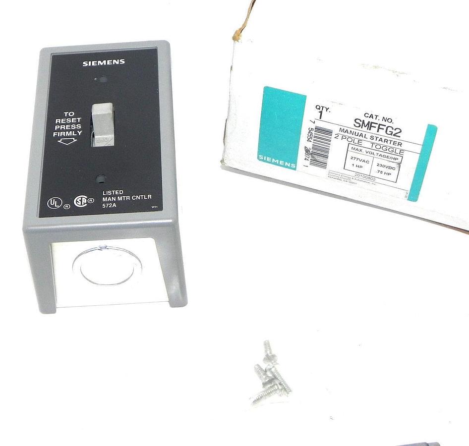 Used NIB SIEMENS SMFFG2 MANUAL STARTER 2 POLE TOGGLE