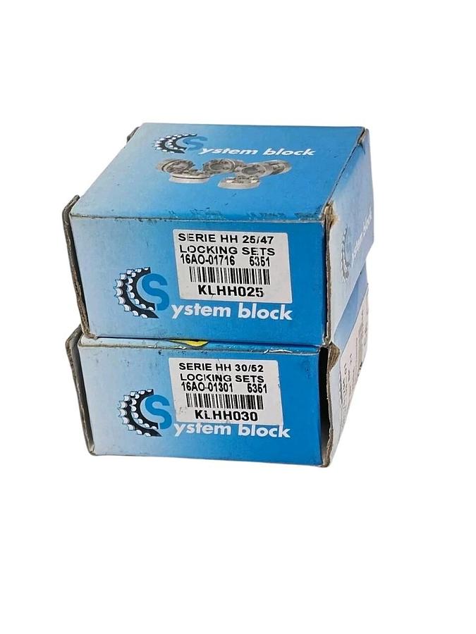 Used LOT OF 2 NIB SYSTEM BLOCK SERIE HH 25/47 LOCKING SETS 16AO-01716, KLHH025