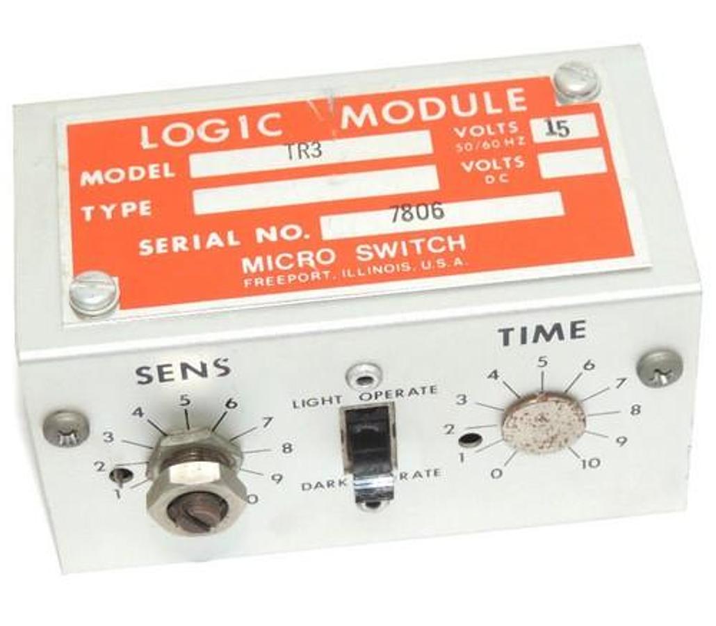 Used HONEYWELL MICRO SWITCH TR3 LOGIC MODULE 15V, 50/60 HZ