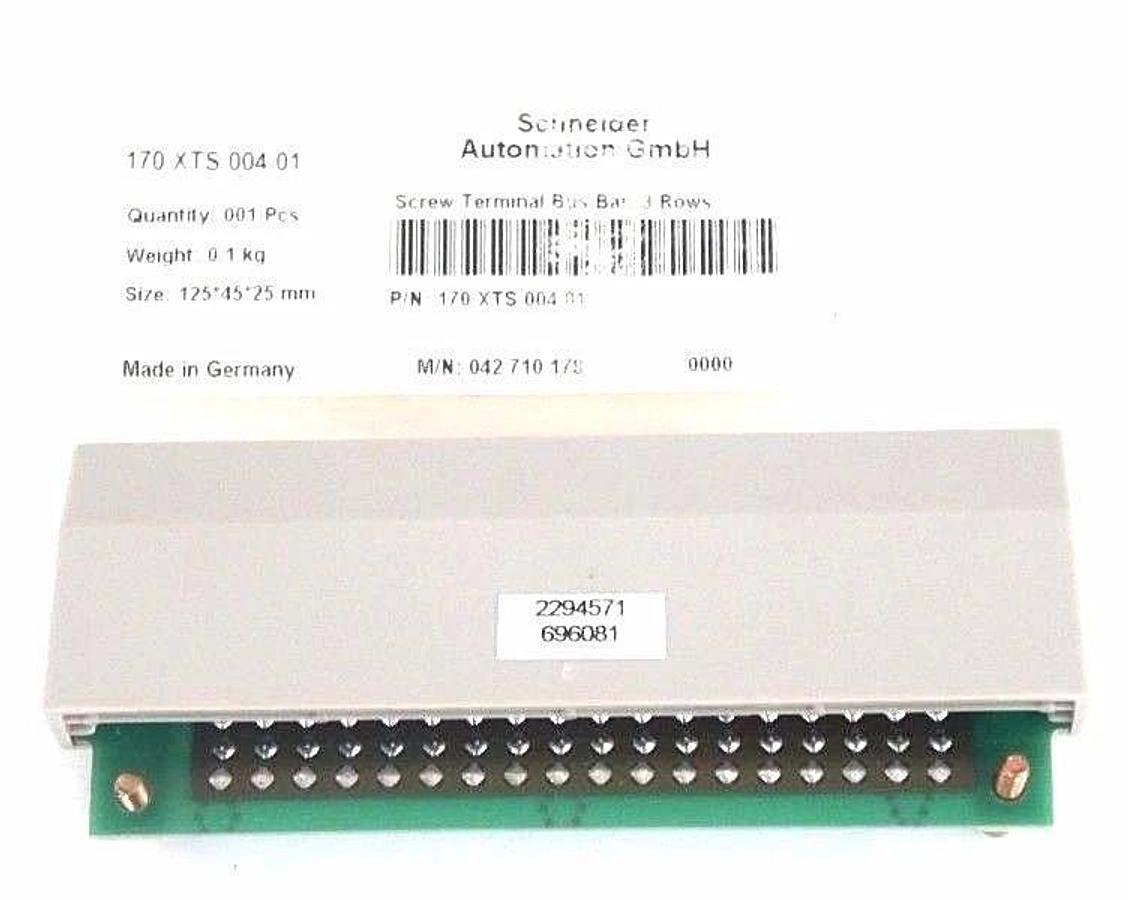 Used NIB SCHNEIDER AUTOMATION 170XTS00401 SCREW TERMINAL BUS BAR, 3 ROWS