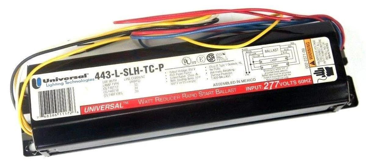 NEW UNIVERSAL LIGHTING 443-L-SLH-TC-P000I BALLAST 277 VOLT 443LSLHTCP