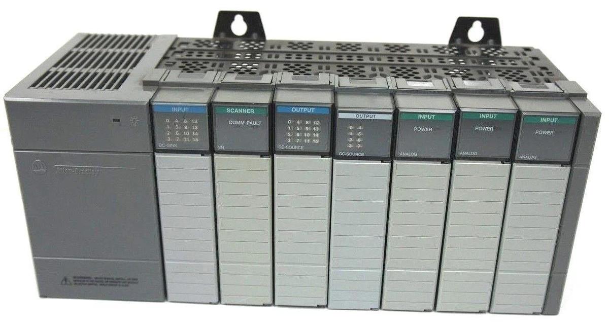 Used ALLEN BRADLEY 1746-A7 7-SLOT RACK SER. B W/ 1746-P2 POWER SUPPLY SER. C