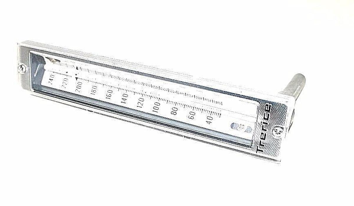 Used NEW TRERICE 435210207SPB ECONO THERMOMETER, 5 1/2" ANGLE, 2" ALUMINUM STEM