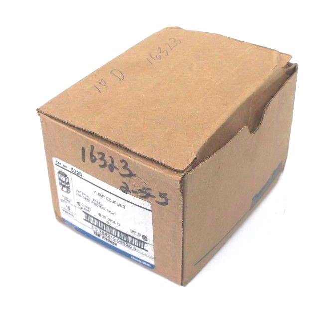 Used BOX OF 15 NEW THOMAS & BETTS 5320 1" EMT COUPLINGS