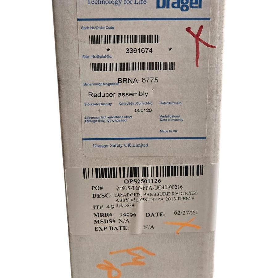 Drager Draeger 3361674 | BRNA-6775 Pressure Reducer Assembly 4500 PSI NFPA 2013