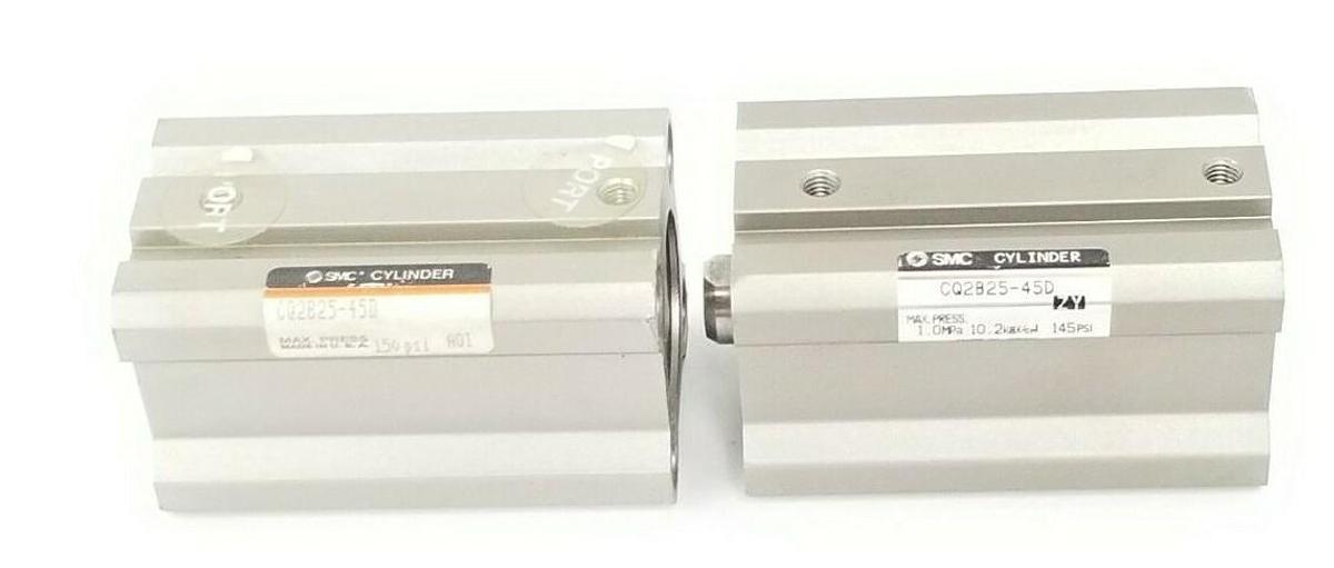 Used LOT OF 2 NEW SMC CQ2B25-45D COMPACT CYLINDERS CQ2B2545D