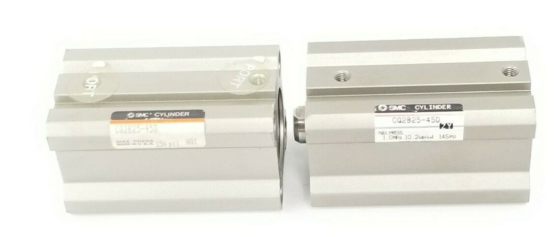 Used LOT OF 2 NEW SMC CQ2B25-45D COMPACT CYLINDERS CQ2B2545D