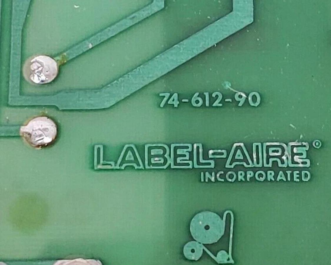 Used LABEL-AIRE 74-612-90 MOTHER BOARD 74-612-91