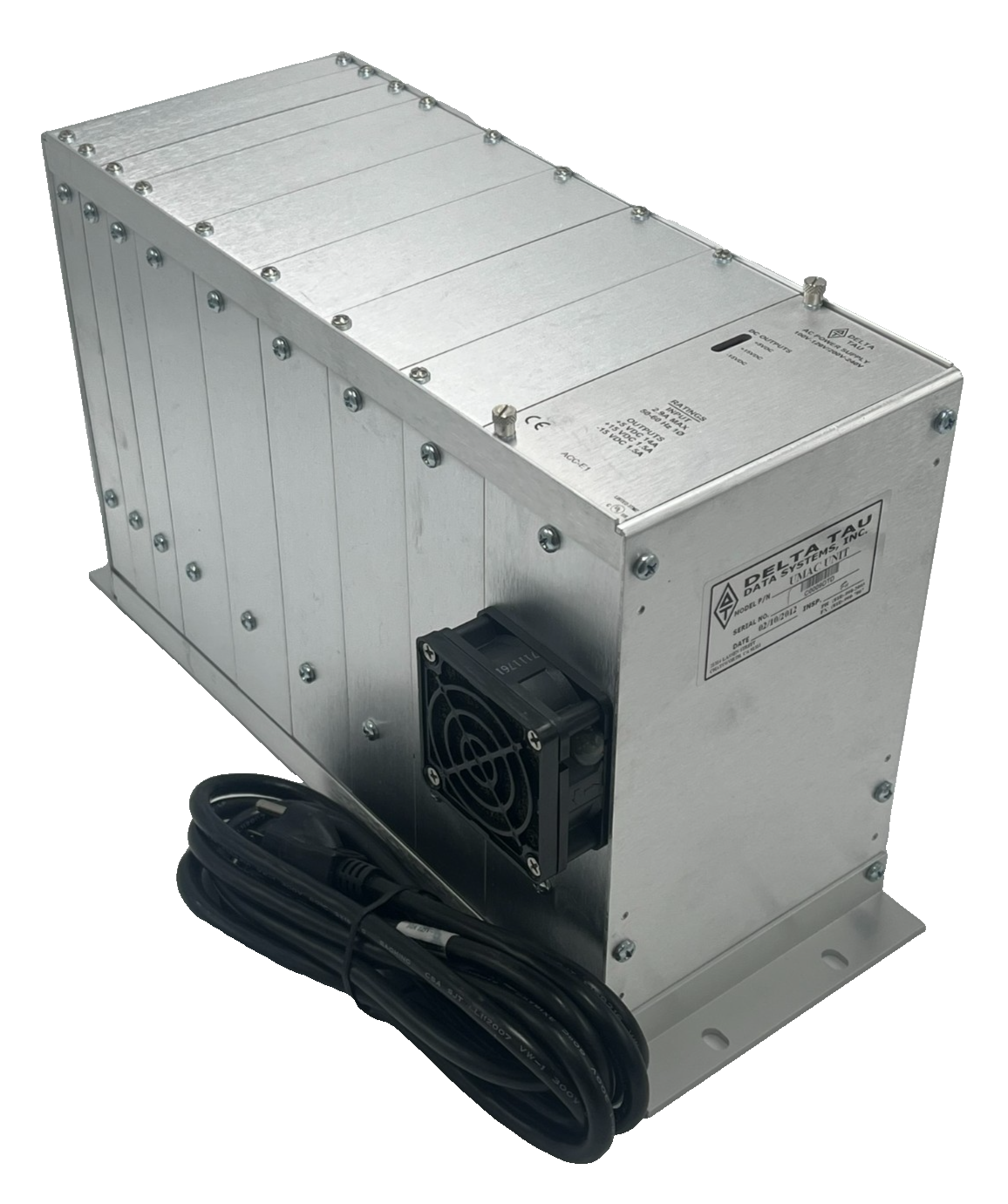 Used Delta TAU ACC-R2-UMAC 10-Slot Chassis Rack w/ 100V-240V AC Power Supply, NSNP