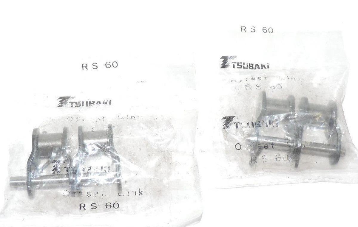 Used NEW LOT OF 2 TSUBAKI RS60 OFF-SET DOUBLE LINK