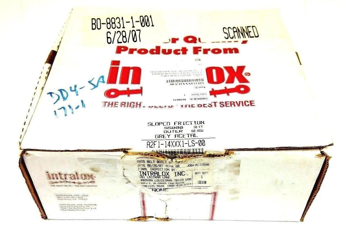 NIB INTRALOX A2F1-14XXX1-LS-00 SER. 5000 10' LONG 4.5" SLOPED FRICTION BELT