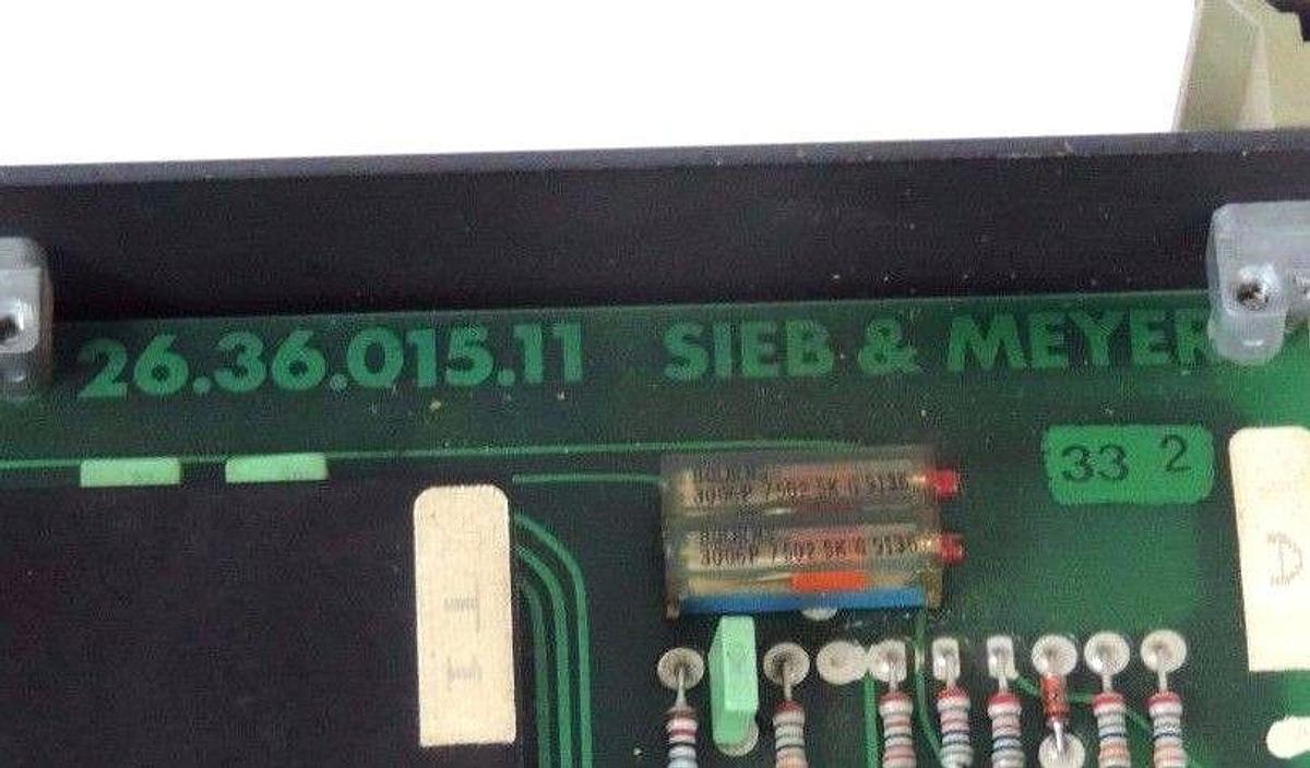 Used REPAIRED SIEB & MEYER 26.36.15 AC-SERVO MODULE SINUDYN 26.36.015.11, 26.37.03.2