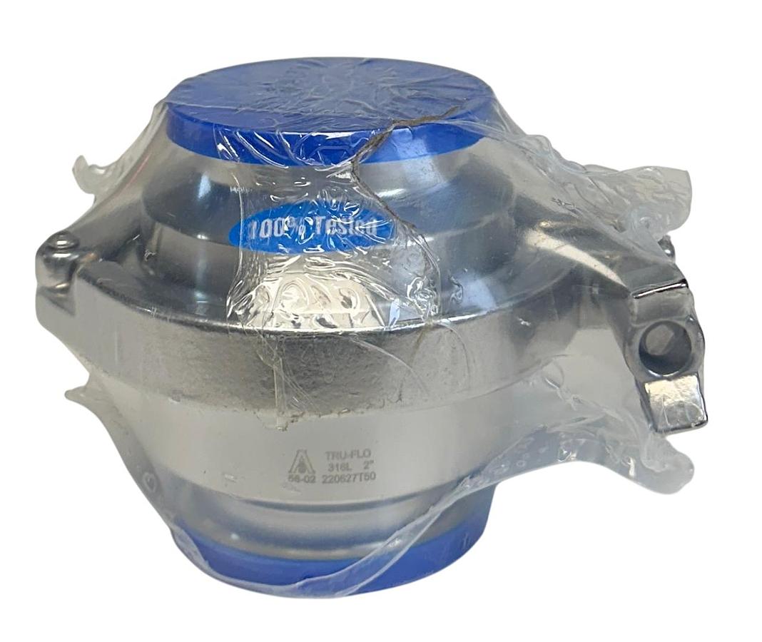 Used QSM TRU-FLOW 220627T50 58-02 316L 2'' BUTTERFLY VALVE 3A STAINLESS NSNP