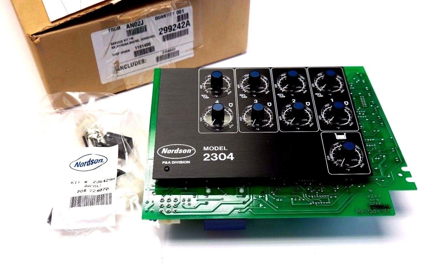 NEW NORDSON 2304 9-CHANNEL TEMPERATURE CONTROL BOARD 299242A KIT W/ 276884D