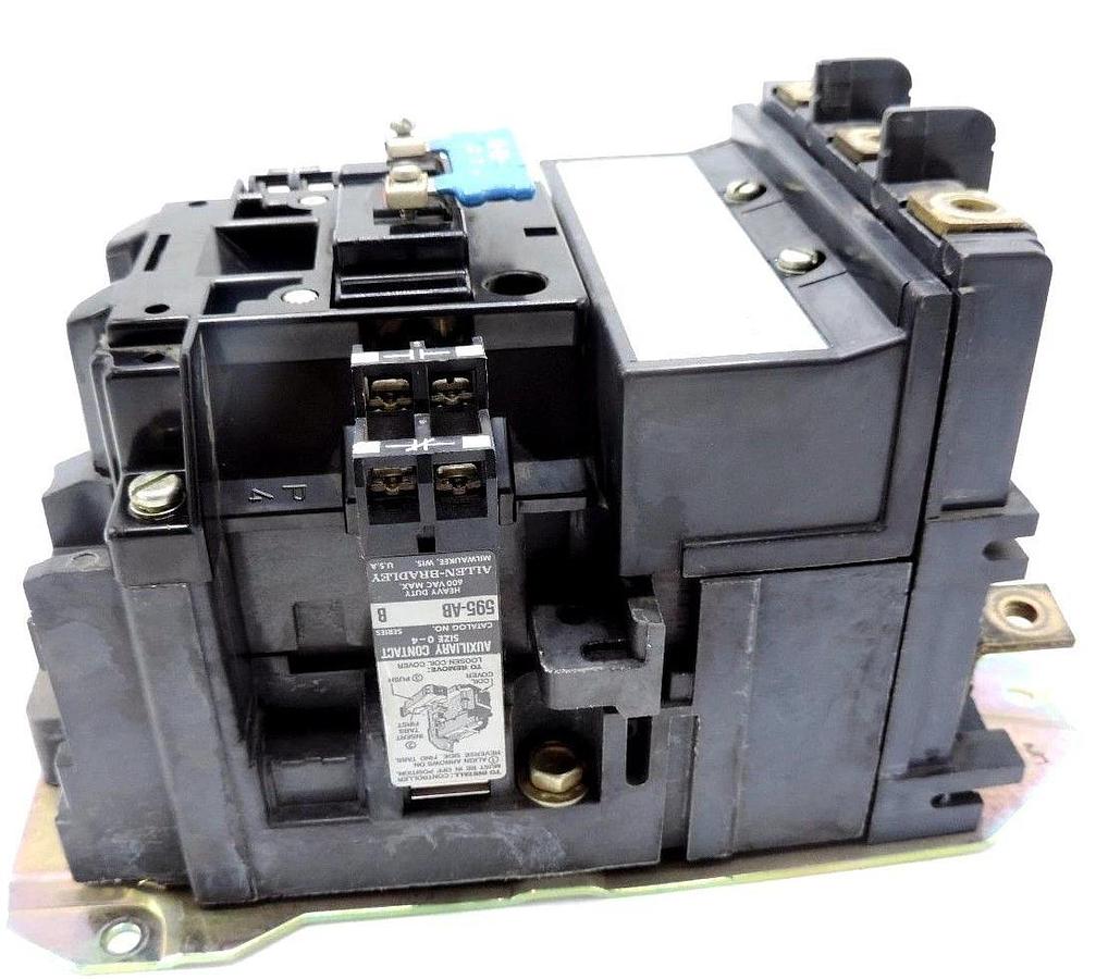 Used ALLEN BRADLEY 500-DOD930 SER. A SIZE 3 STARTER 90A 600V W/ CD236 COIL