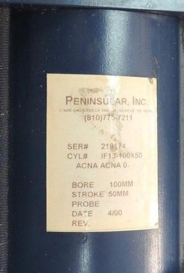 Used NEW PENINSULAR IF13-100X50 CYLINDER IF13100X50, BORE: 100MM STROKE: 50MM